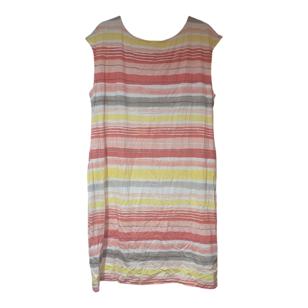 Chicos Sleeveless Jersey Maxi Dress XL (3) stripes Boho Shift